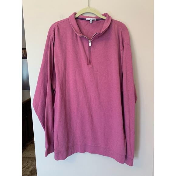 Peter Millar 1/4 Zip Pullover Pink Purple Long Sleeve Golf XXL - Picture 1 of 5